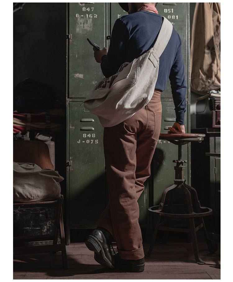 Bronson Vintage 1873 Duck Canvas Work Pants High Waist Trousers
