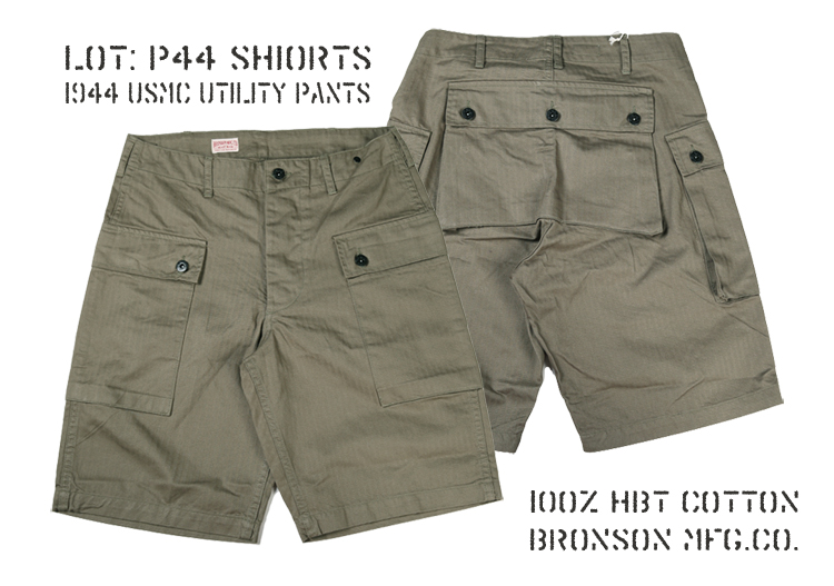 Bronson BOTTOMS USMC P-44 Utility Shorts -Bronson Elegant Shop