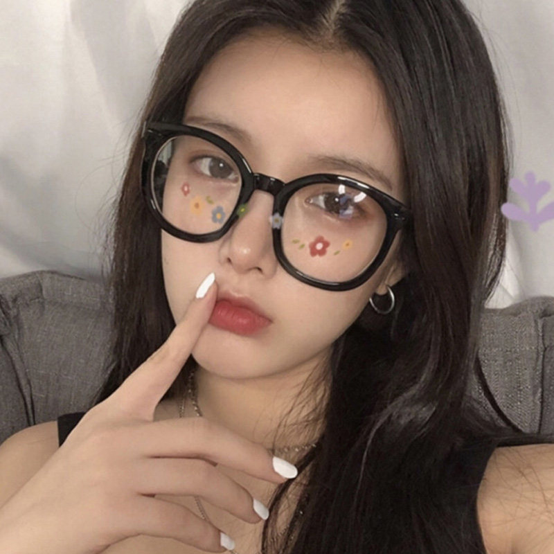 Goggles Radiation Protection Against Blue Light Black Frame Eyes Women's Flat Mirror Male Network Red Tide Vegan EYE Spectacles Nearsightedness Glasses