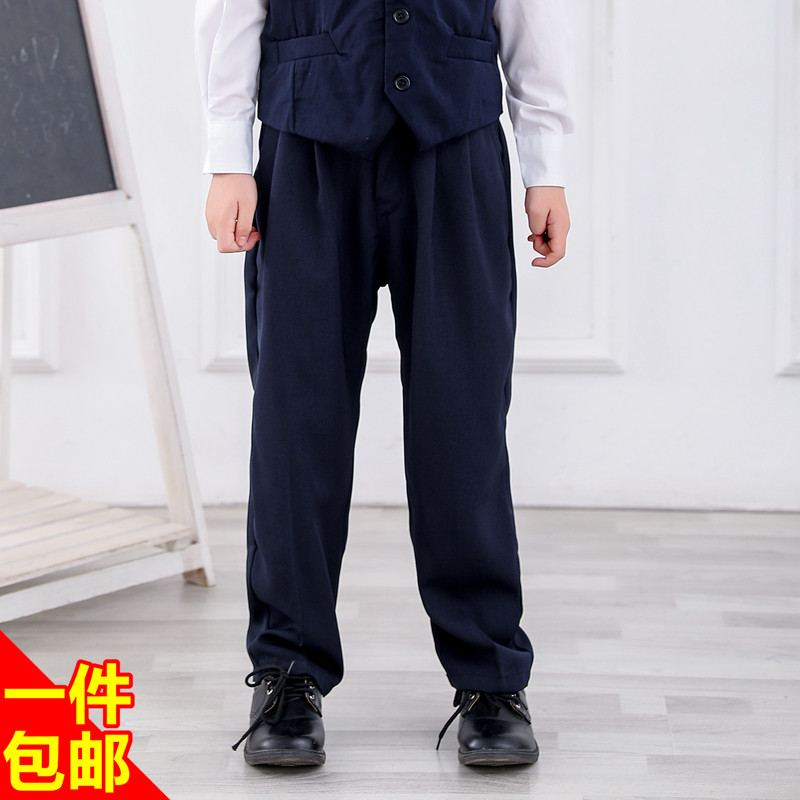 Shenzhen unified elementary school students' school uniforms for men's autumn and winter gown with matching single western pants 