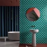 Глубокая ледяная чешуйка кирпичная зонтика -керамическая мозаичная плитка фоновая стена туалет, плитка вентиляционного вентилятора Xuangan