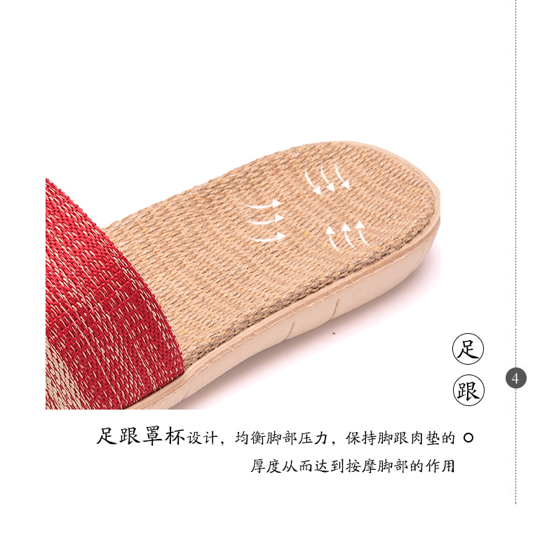 Dép lanh mùa hè cho nam và nữ mẫu đôi nhà mùa hè massage dày dưới sàn trong nhà trượt dép nhà - Trang chủ dép chống trượt nhà tắm