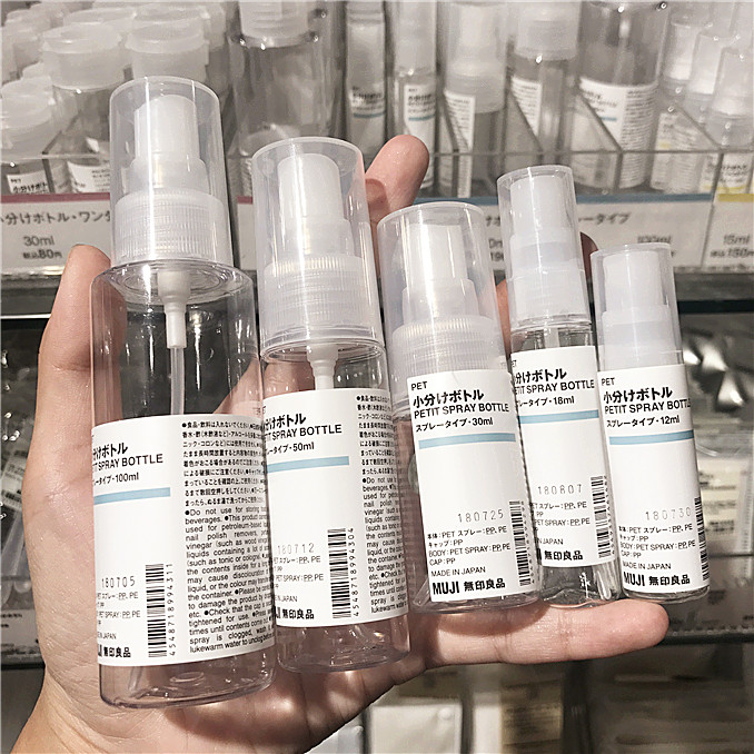 日本現貨muji無印良品pet化妝水噴霧瓶噴瓶旅行攜帶分裝補充