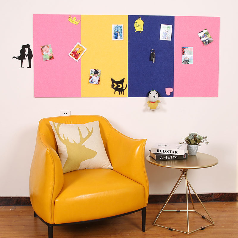 Custom felt photo wall decoration School artwork display Company bulletin board Self-adhesive wall decal Color cork board