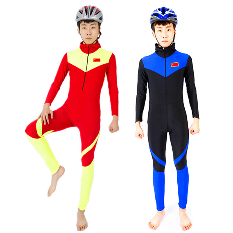 Adult Avenue Speed Skating Suit Short Track Jumpsuit Kids Roller Skating Sportswear Skating Suit High Bounce Professional Speed Skating Suit