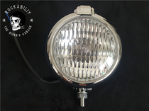 BOBBER CHOPPER VINTAGE HARLEY MODIFIED MOTORCYCLE WITH HOOD BUMP HEAD LIGHT