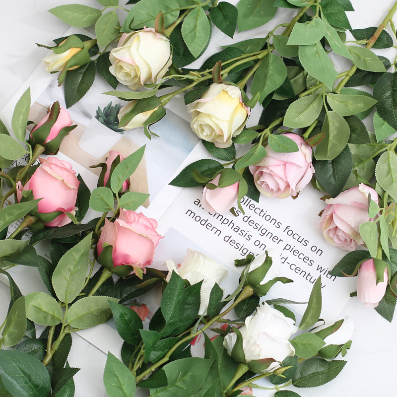 Bulgarian rose simulation bouquet single American retro European decorative flowers fake flowers silk flowers Living room ornaments