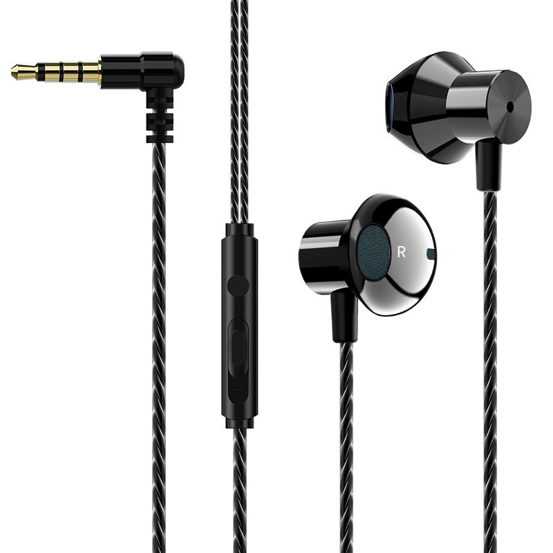Gaming Headphones Wired In-Ear Typec Flat Port Suitable for Oppo Xiaomi Vivo Round Hole Universal Noise-Canceling Earbuds