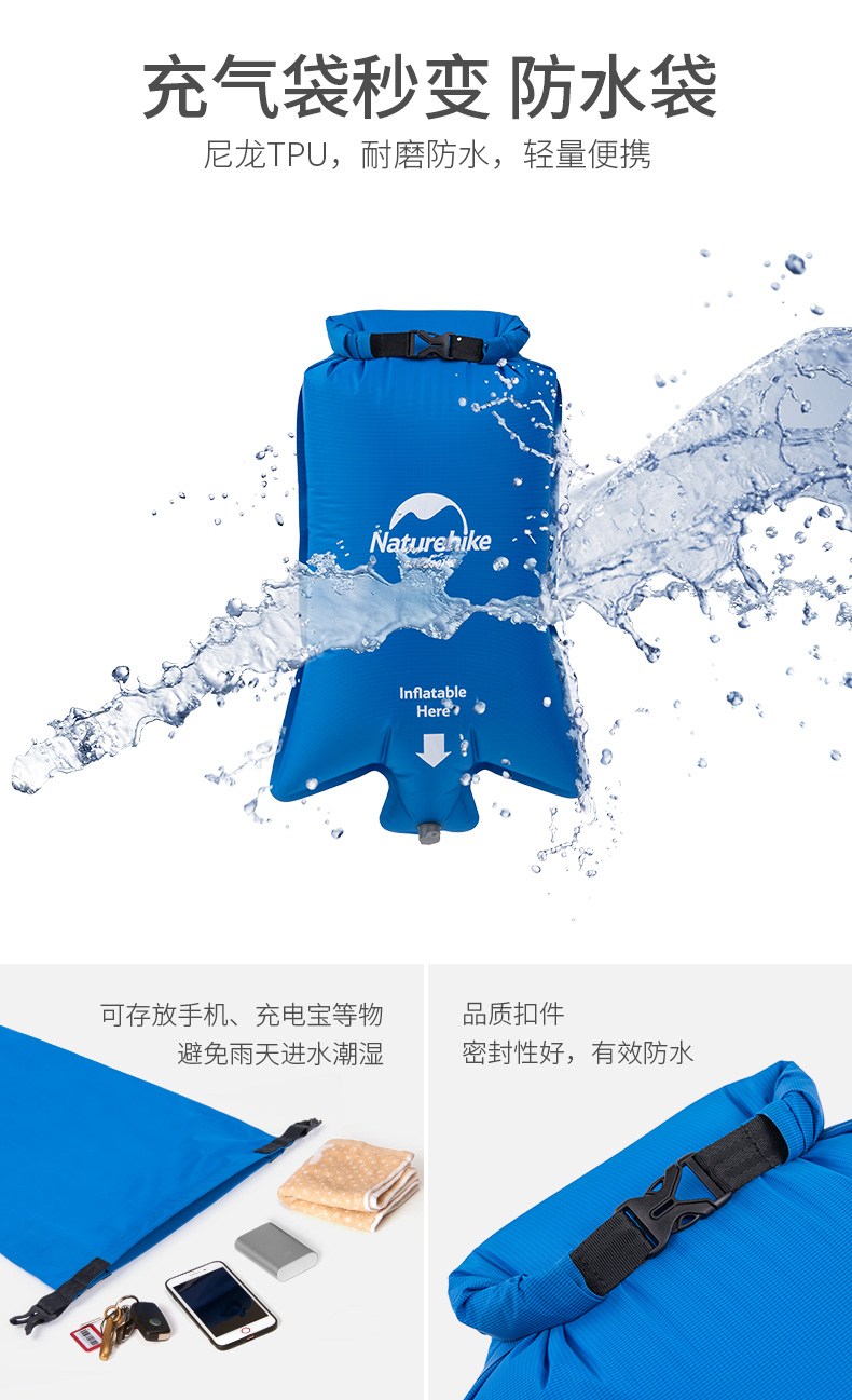 NH đai gối tre trứng lồng bơm hơi đơn đôi ngoài trời cắm trại lều ẩm pad không khí đệm - Thảm chống ẩm / Mat / Gối xốp lót sàn