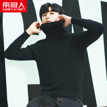 Turtleneck sweater mens thick winter Korean version of the trend base slim handsome black 2020 new mens sweater