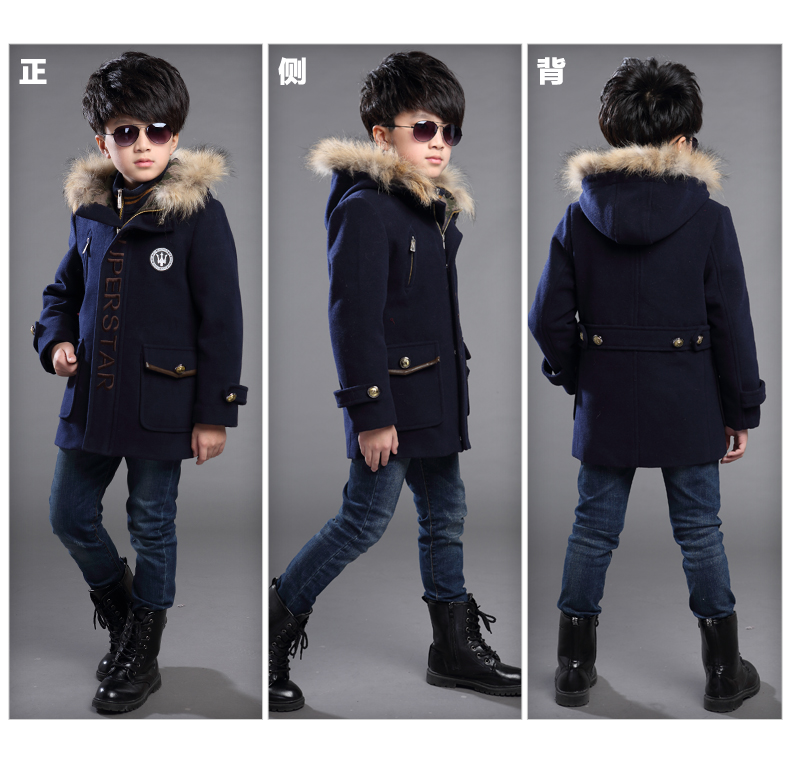 Manteau pour garcon en mélange - Ref 2161218 Image 31