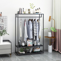 Clothes rack Floor-to-ceiling bedroom underwear hat rack Simple balcony Household clothes rack Room hanging clothes storage cool clothes rack