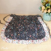 Cotton sleeveless adult hood anti-fouling housework cleaning pastoral wind half-body apron cute lady wooden ear waist