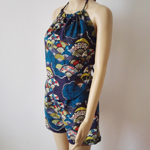 2020 Upgraded New Lady Sexy Bellband Retro Folding Fan Print Pattern Cotton Mens Home Pajamas Bellband Set