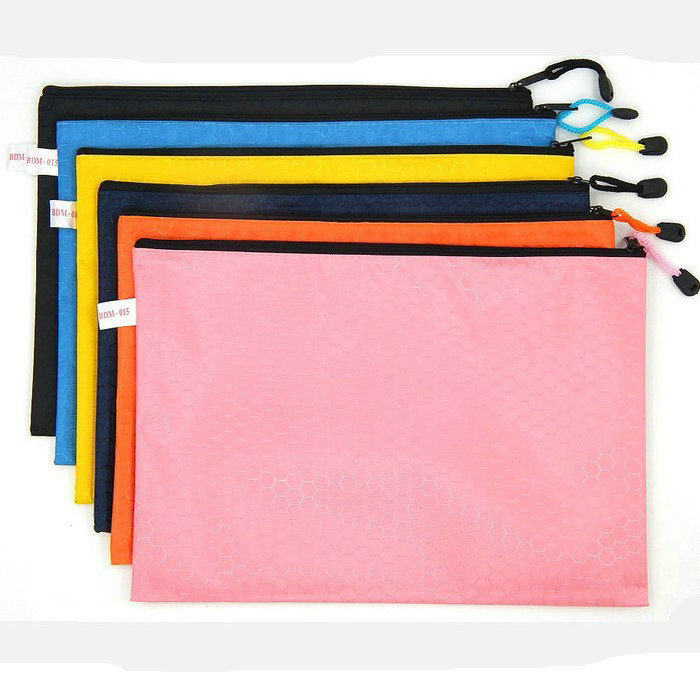 A4 color grid bag football pattern opaque mesh bag cloth bag thickened mesh bag file bag waterproof information bag