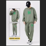 Мужской спортивный модный комплект для отдыха, осенняя толстовка, оверсайз