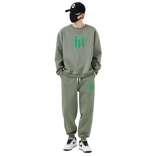 Мужской спортивный модный комплект для отдыха, осенняя толстовка, оверсайз