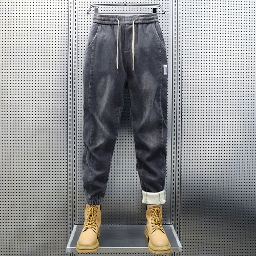 Утепленные удерживающие тепло джинсы, демисезонные трендовые штаны, 2025 года