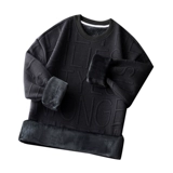 Мужская утепленная демисезонная бархатная удерживающая тепло модная приятная телу утепленная толстовка, круглый воротник