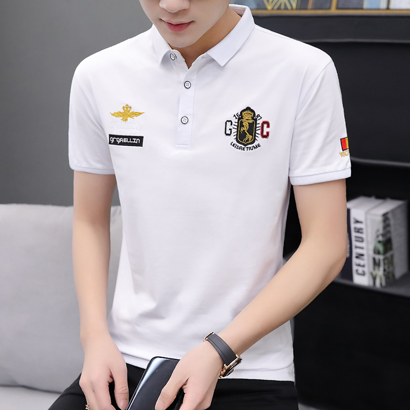 2021 summer fashion brand men's short-sleeved t-shirt lapel top suit Ralph middot Lauren polo white polo shirt men's half-sleeve trend