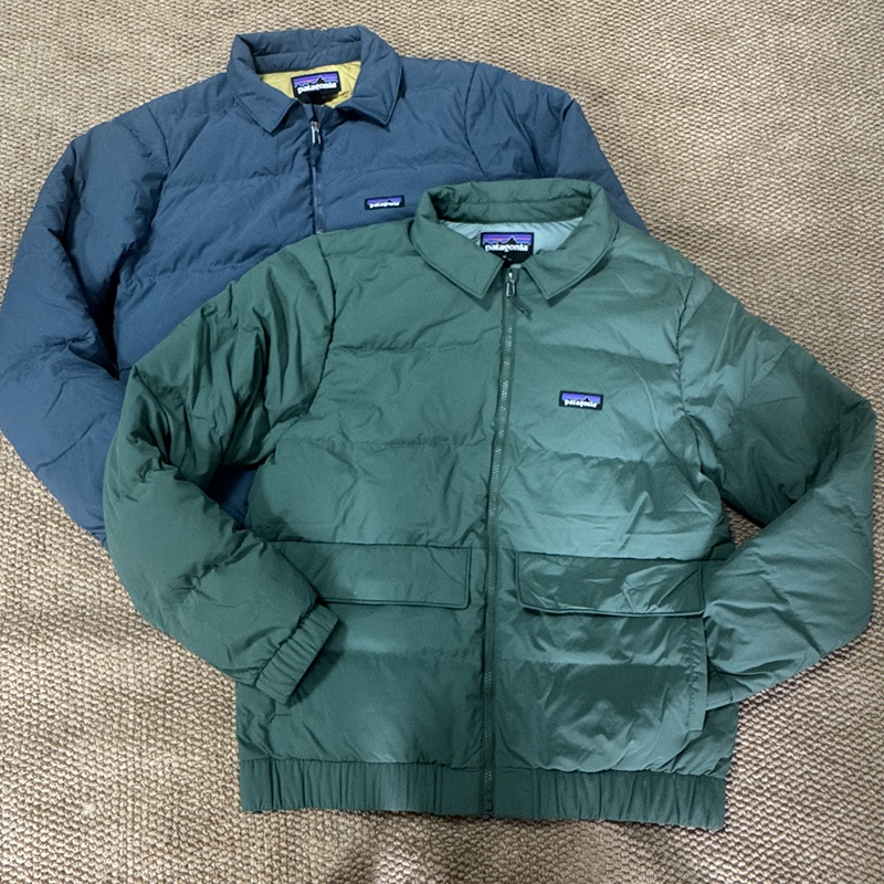 Patagonia Logo Lapel Pocket Long-Sleeve down Jacket for Men