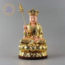 Ksitigarbha Buddha statue resin imported from Jizang King Bodhisattva Buddha statue hand-painted Buddhism Three Treasures Buddha