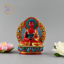 Amitabha Buddha like Tibetan tantric resin pure hand-painted Amitabha with small Buddha statue