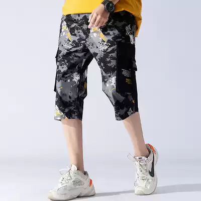 Shorts men's summer thin loose cotton three-point pants men's industrial sports pants tide brand trend camouflage casual pants
