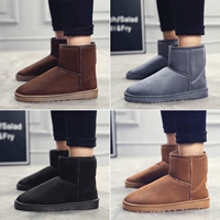 Giày cao cổ giúp giày tuyết nam mùa đông ấm áp cộng với đôi bốt nhung ngắn đôi bốt cotton Martin boot 2018 mới đôi giày cotton cao Bang giầy sneaker