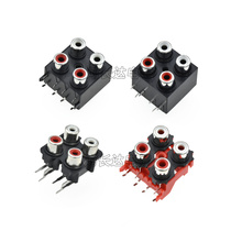 4 holes power amplifier speaker audio socket DIY repair RCA lotus socket plug mother seat 6 foot 8 feet