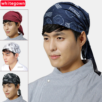Chef hats for men and women can use Korean Japanese cooking hats working cap Sushi cleaning head towel cap