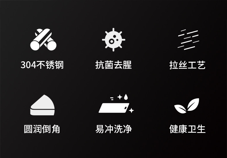 304不锈钢切菜板 抗菌防霉 双面可用 图2