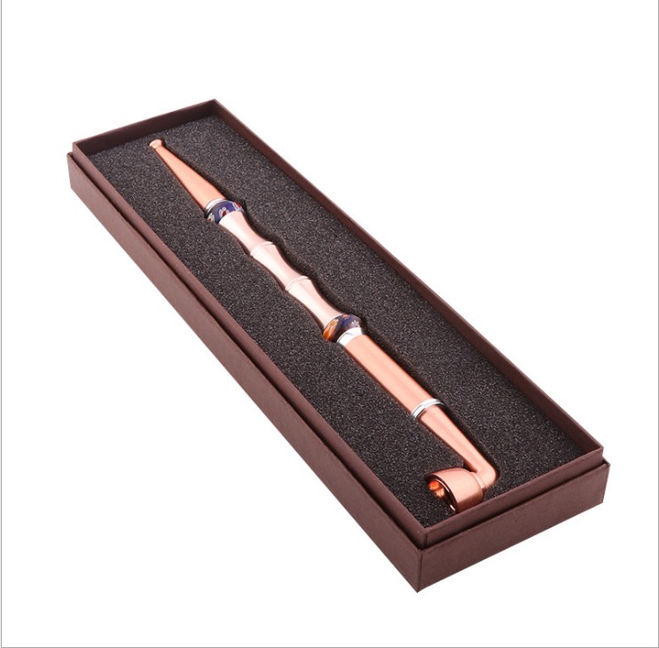 Ji Xiaolan imitation copper dry tobacco rod, agate bead metal single rod long rod, pull rod filter single bucket pot