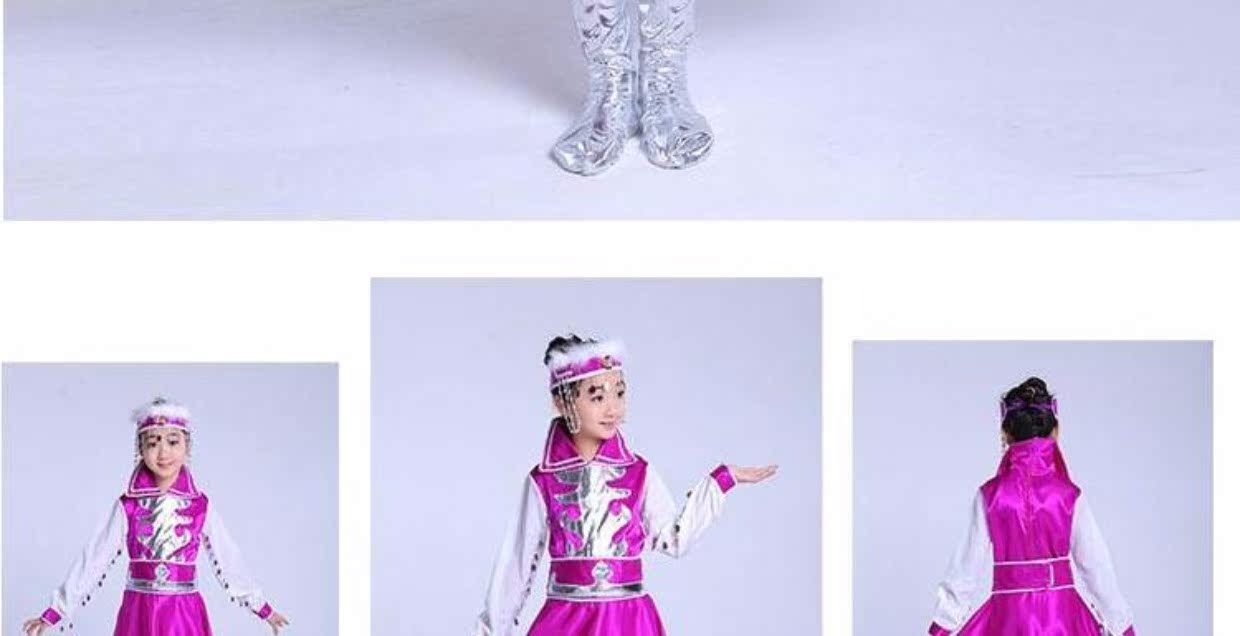 Trang phục biểu diễn mới cho trẻ em trang phục dân tộc Cô gái Mông Cổ đũa múa quần áo Trang phục múa Mông Cổ quần áo cho trẻ 14 tuổi nam