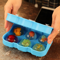 Ice hockey mold silicone ice cube ice cube round ice ice box adjust whiskey red wine creative Net Red Ice artifact