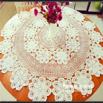 Tao elegant pure handmade crochet hook cotton lace hollow woven table mat coaster tablecloth tablecloth 26 color customized