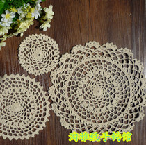 Tao elegant pure handmade crochet hook cotton lace hollow woven table mat coaster coaster tablecloth tablecloth multi-color customized