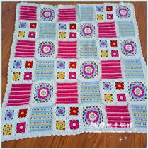 Pure handmade crochet hook cotton lace hollow woven tablecloth tablecloth coaster multi-color stitching blanket baby quilt