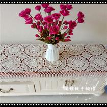 Tao elegant pure handmade crochet hook cotton lace hollow woven TV cabinet flap multi-color custom