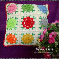 Tao elegant-handmade crochet crochet cotton hollow lace weaving European nostalgic retro flutter window with pillowcase