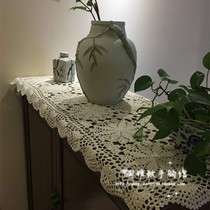 Amoy elegant pure handmade crochet hook flower cotton thread Lace Hollow woven table mat tablecloth tablecloth multi-color custom