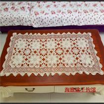 Tao elegant pure handmade crochet hook cotton lace hollow woven table mat tablecloth 23 colors can be customized