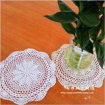 Tao elegant pure handmade crochet hook cotton lace hollow woven table mat coaster coaster tablecloth tablecloth multi-color customized