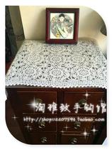 Amoy elegant pure handmade crochet hook flower cotton thread Lace Hollow woven table pad coaster tablecloth tablecloth 26 colors custom