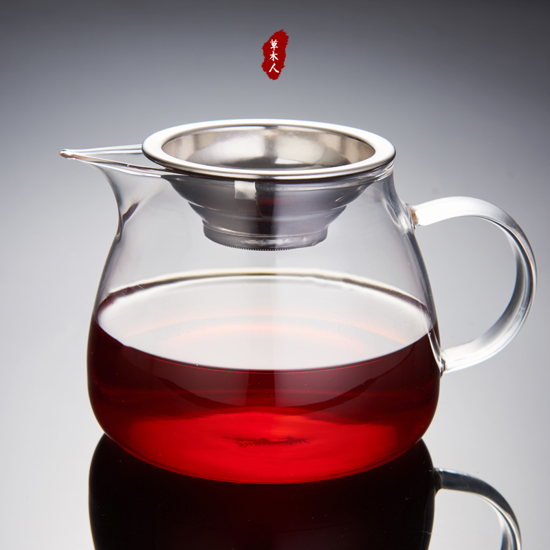 Glass Kunfu Tea Accessories Thickening Equipment Cup with Filter Tea Leakage Set Divide Tea Ocean Cup