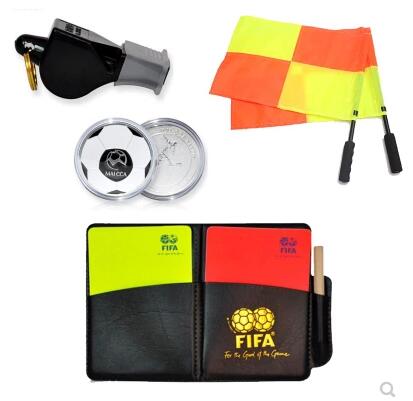 Football match red and yellow cards with holster Football red cards yellow cards record sheet pen Football referee equipment