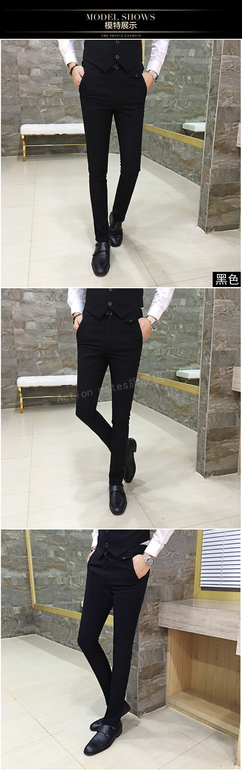 Phiên bản Hàn Quốc của quần lọt khe quần nam quần tây giản dị quần tây đẹp