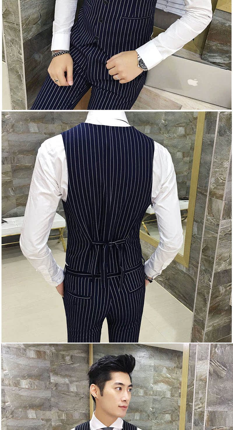 Phiên bản Hàn Quốc của quần dọc sọc nam quần dài quần âu nam trung niên