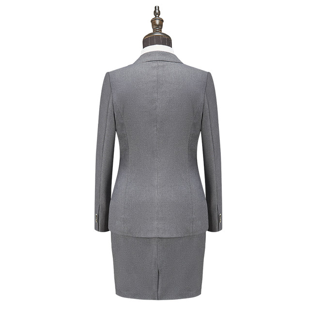 Autumn New Grey Women's suits business formal Wear Executive Commuting 4S Store Sales Department Property Work Clothes Suit Skirt