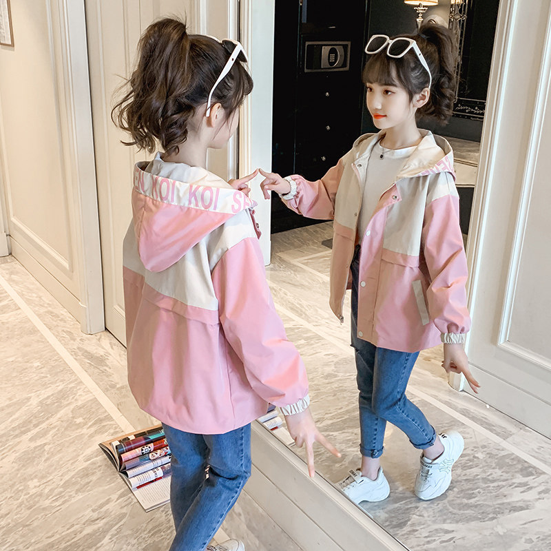 Girls coat spring and autumn mode 2022 new children's Han Edition casual autumn coat girls gas clothes